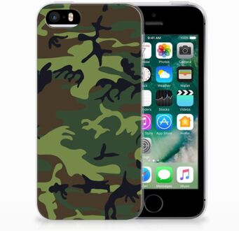 B2Ctelecom iPhone SE | 5S TPU Hoesje Design Army Dark