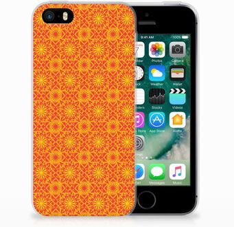 B2Ctelecom iPhone SE | 5S TPU Hoesje Design Batik Orange