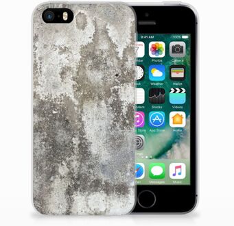 B2Ctelecom iPhone SE | 5S TPU Hoesje Design Beton