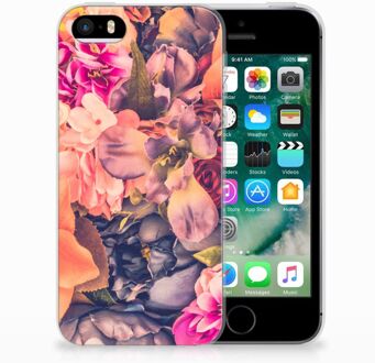 B2Ctelecom iPhone SE | 5S TPU Hoesje Design Bosje Bloemen