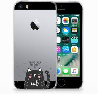 B2Ctelecom iPhone SE | 5S TPU Hoesje Design Cat Good Day