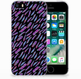 B2Ctelecom iPhone SE | 5S TPU Hoesje Design Feathers Color