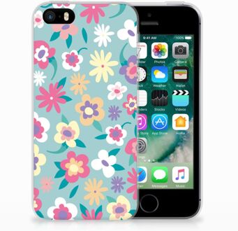 B2Ctelecom iPhone SE | 5S TPU Hoesje Design Flower Power