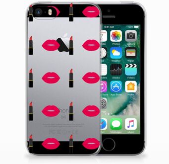 B2Ctelecom iPhone SE | 5S TPU Hoesje Design Lipstick Kiss