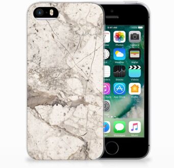 B2Ctelecom iPhone SE | 5S TPU Hoesje Design Marmer Beige