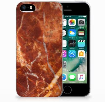 B2Ctelecom iPhone SE | 5S TPU Hoesje Design Marmer Bruin