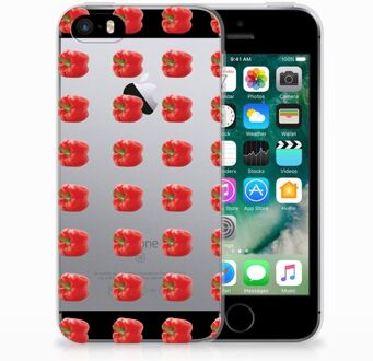 B2Ctelecom iPhone SE | 5S TPU Hoesje Design Paprika Red