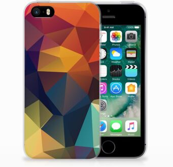 B2Ctelecom iPhone SE | 5S TPU Hoesje Design Polygon Color