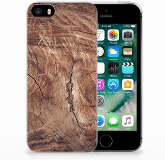 B2Ctelecom iPhone SE | 5S TPU Hoesje Design Tree Trunk