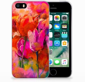 B2Ctelecom iPhone SE | 5S TPU Hoesje Design Tulpen