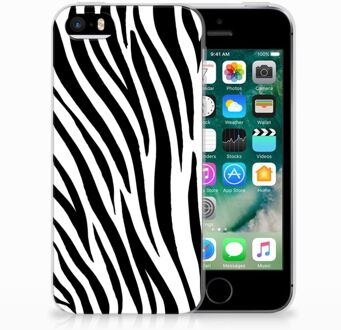 B2Ctelecom iPhone SE | 5S  TPU-siliconen Hoesje Design Zebra