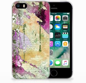 B2Ctelecom iPhone SE | 5S  TPU-siliconen Hoesje Letter Painting