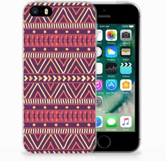 B2Ctelecom iPhone SE | 5S Uniek TPU Hoesje Aztec Purple