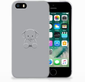 B2Ctelecom iPhone SE | 5S Uniek TPU Hoesje Baby Olifant