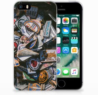 B2Ctelecom iPhone SE | 5S Uniek TPU Hoesje Badges