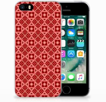 B2Ctelecom iPhone SE | 5S Uniek TPU Hoesje Batik Red