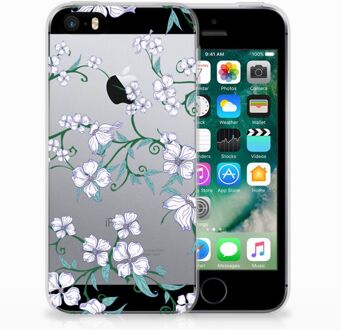 B2Ctelecom iPhone SE | 5S Uniek TPU Hoesje Blossom White