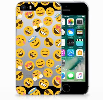 B2Ctelecom iPhone SE | 5S Uniek TPU Hoesje Emoji's