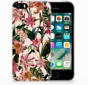 B2Ctelecom iPhone SE | 5S Uniek TPU Hoesje Flowers