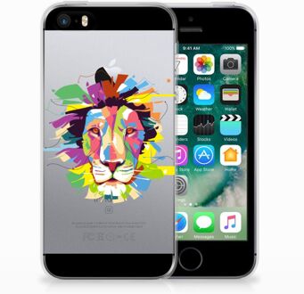 B2Ctelecom iPhone SE | 5S Uniek TPU Hoesje Lion Color