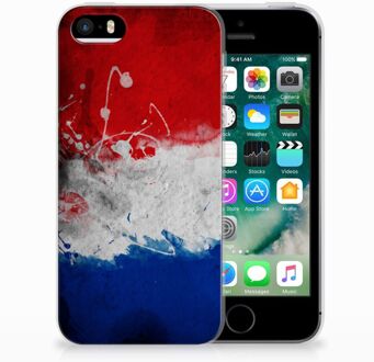 B2Ctelecom iPhone SE | 5S Uniek TPU Hoesje Nederlandse Vlag