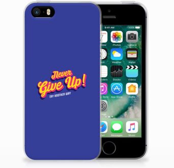 B2Ctelecom iPhone SE | 5S Uniek TPU Hoesje Never Give Up