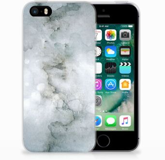 B2Ctelecom iPhone SE | 5S Uniek TPU Hoesje Painting Grey