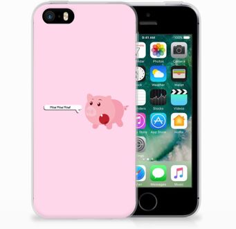 B2Ctelecom iPhone SE | 5S Uniek TPU Hoesje Pig Mud