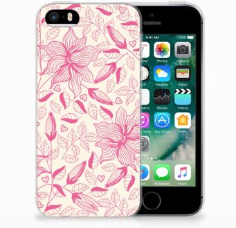 B2Ctelecom iPhone SE | 5S Uniek TPU Hoesje Pink Flowers