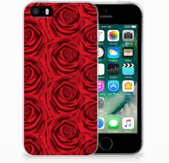 B2Ctelecom iPhone SE | 5S Uniek TPU Hoesje Red Roses