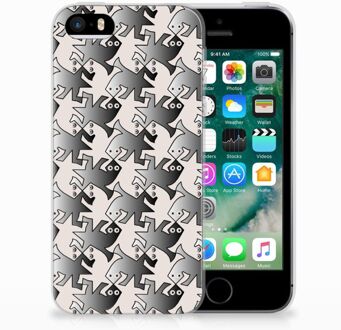 B2Ctelecom iPhone SE | 5S Uniek TPU Hoesje Salamander Grey