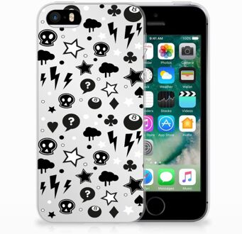 B2Ctelecom iPhone SE | 5S Uniek TPU Hoesje Silver Punk