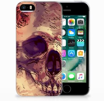 B2Ctelecom iPhone SE | 5S Uniek TPU Hoesje Skullhead