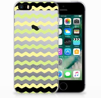 B2Ctelecom iPhone SE | 5S Uniek TPU Hoesje Waves Yellow