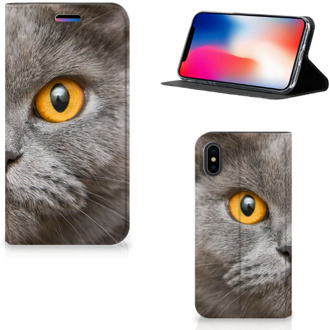 B2Ctelecom iPhone X 10 Hoesje Britse Kat