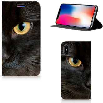 B2Ctelecom iPhone X 10 Hoesje Zwarte Kat