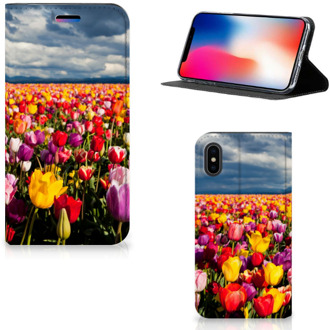 B2Ctelecom iPhone X/10 Standcase Hoesje Tulpen