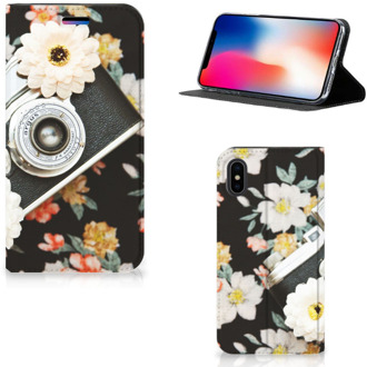 B2Ctelecom iPhone X/10 Standcase Hoesje Vintage Camera