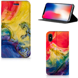 B2Ctelecom iPhone X/10 Standcase Hoesje Watercolor Dark