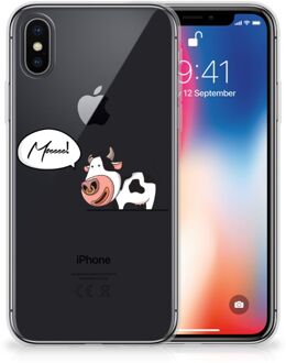 B2Ctelecom iPhone X/10 TPU-siliconen Hoesje Design Cow