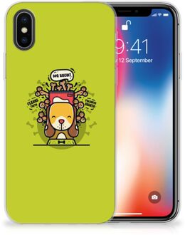 B2Ctelecom iPhone X/10 TPU-siliconen Hoesje Design Doggy Biscuit