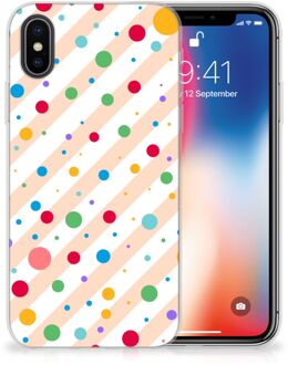 B2Ctelecom iPhone X/10 TPU-siliconen Hoesje Design Dots