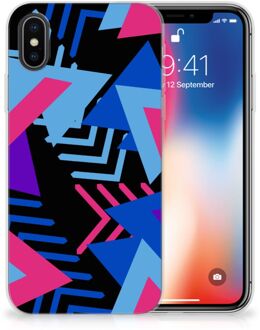 B2Ctelecom iPhone X/10 TPU-siliconen Hoesje Design Funky Triangle