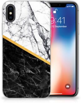 B2Ctelecom iPhone X/10 | Xs Hoesje Marble White Black