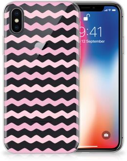 B2Ctelecom iPhone X/10 | Xs Hoesje Waves Roze