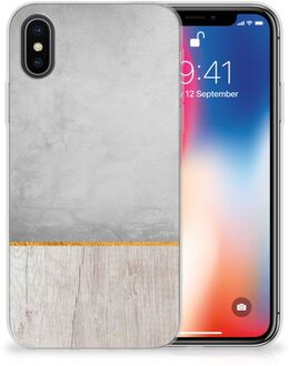 B2Ctelecom iPhone X/10 | Xs Hoesje Wood Concrete