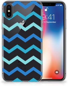 B2Ctelecom iPhone X/10 | Xs Hoesje Zigzag Blauw