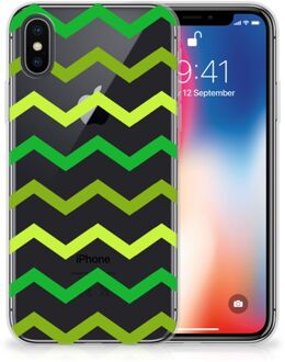 B2Ctelecom iPhone X/10 | Xs Hoesje Zigzag Groen