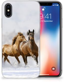 B2Ctelecom iPhone X/10 | Xs TPU Siliconen Hoesje Paarden