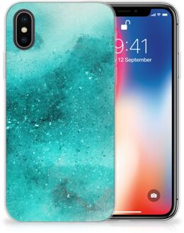 B2Ctelecom iPhone X/10 | Xs TPU Siliconen Hoesje Painting Blue